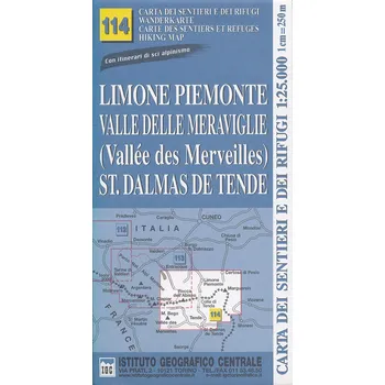 Geocenter/Bertelsmann distribuce mapa Limone Piemonte, St. Dalmas de Tende 1:25 t. č. 114