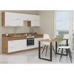 Pevný jídelní stůl Indigo 67x138 cm, dub lancelot, kovové nohy FALCO