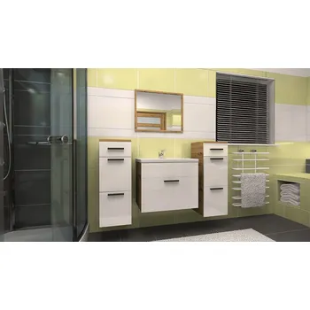 Koupelnový nábytek FALCO Koupelnová sestava Lora C artisan/bíly lesk