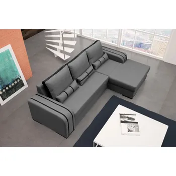 Obývací stěna FALCO Sedací souprava Perry P sv.šedá/černá