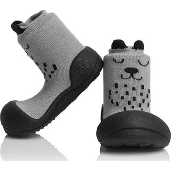 Kojenecké oblečení Attipas Šedé první botičky - medvídek A17C Velikost: 25,5