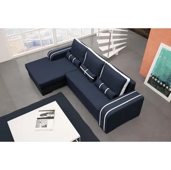 Obývací stěna FALCO Sedací souprava Perry L černá/bílá