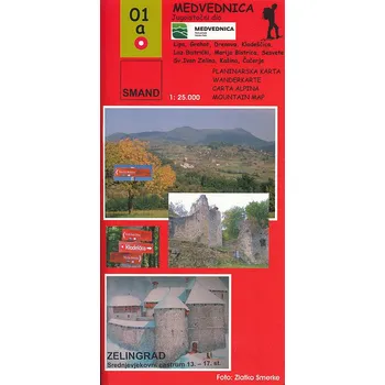 Smand d.o.o. vydavatelství mapa Medvednica jihovýchod 1:25 t.