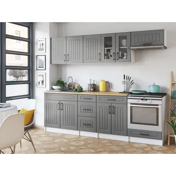 Kuchyňská linka FALCO Kuchyňská linka Běla 240/240 popel MAT