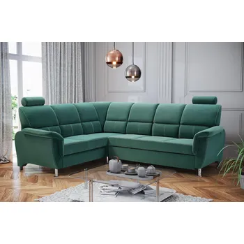 Obývací stěna FALCO Sedací souprava L Nadia Velva 08 - zeleno/šedá