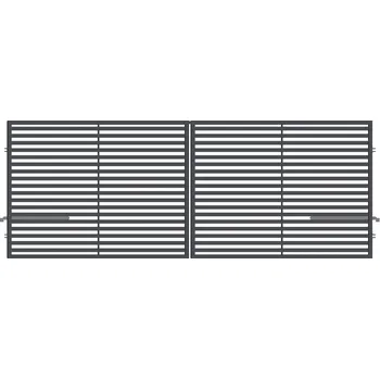 brána Polargos Arizona dvoukřídlá brána s pohonem 400 x 150 cm antracit