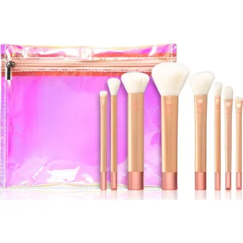 Kosmetika Real Techniques The Wanderer RT 426 štětec na konturování 1 ks + RT 407 štětec na pudr 1 ks + RT 246 štětec na korektor 1 ks + RT 249 štětec na make-up 1 ks + RT 358 štětec na blending 1 ks + RT 359 štětec na oční stíny 1 ks + RT 356 zkosený štětec na očn