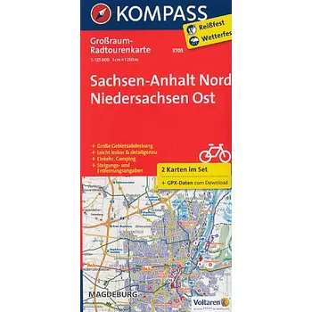 Kompass Sachsen-Anhalt Nord,Niedersachsen Ost 1:125 t.