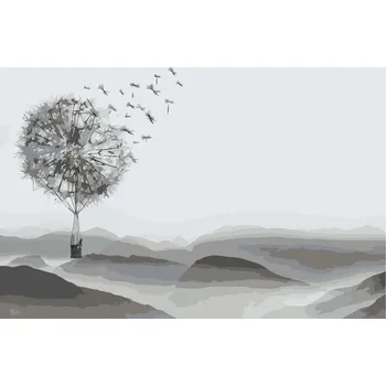 Malování podle čísel - Balón z pampelišky Velikost: 40x60cm, Rámování: Pouze srolované plátno