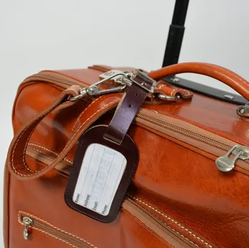 Visačka na kufr z pravé kůže 6. zelená