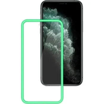 Svítící ochranné sklo pro iPhone 12 Pro Max - Zelené