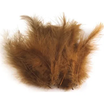 Karnevalový doplněk StoklasaHnědé pštrosí peří délka 16 cm - 20ks