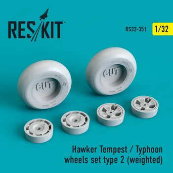 Plastikový model Reskit 1/32 Hawker Tempest/Typhoon wheels weighted type 2