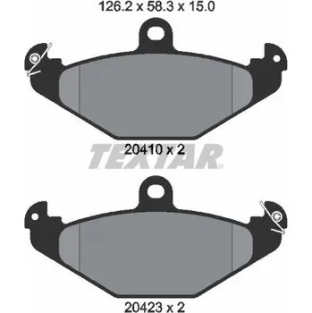 Brzdová destička Sada brzdových destiček, kotoučová brzda TEXTAR 2041001