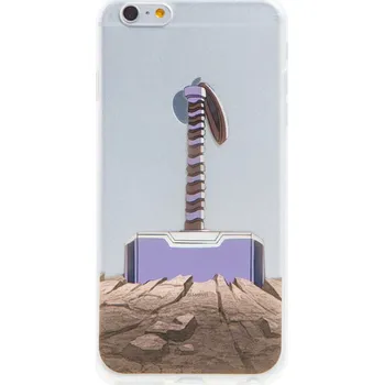 Pouzdro na mobilní telefon Kryt MARVEL Pro Apple iPhone 6 / 6 Plus - Thorovo kladivo - gumový - průhledný