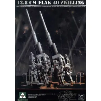 Plastikový model Takom 1/35 WWII German 12.8cm Flak 40 Zwilling