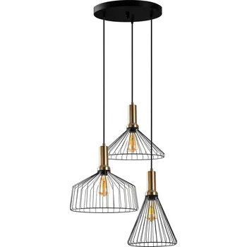 OPVIQ Závěsné osvětlení DEAR černo-zlaté kulaté