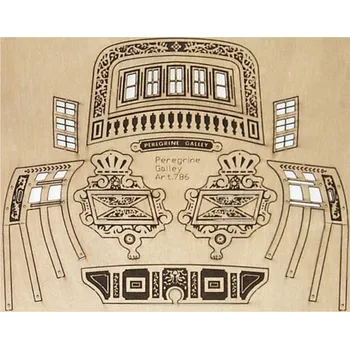 RC vybavení Mantua Model Gravírované díly dřevo: Peregrine Galley