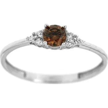 Prsten Zlatnictví U Kostela Dámský prsten s hnědo-oranžovým kamínkem 3479Bho 54 3048-20384438