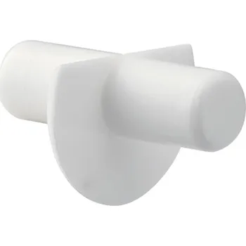 Walteco Podpěrka polic s límcem pr. 5mm, plast, bílá, 8 ks