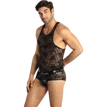 Dámská erotická souprava Pánský top Romance top - Anais černá M