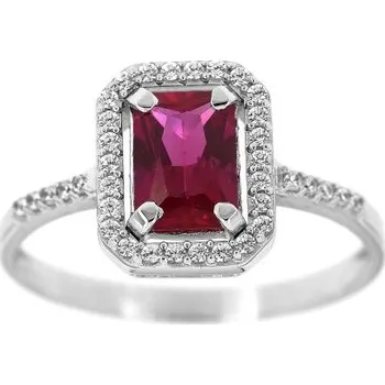 Prsten Zlatnictví U Kostela Dámský zlatý prsten s červeným kamenem 85bč 56 3049-20385767