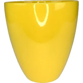 Obal na květináč Piskáček Praha Obal keramický Orchid, žlutý, pr.14 cm