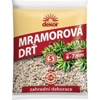 Substrát Drť mramorová DEKOR 4-7mm 5l