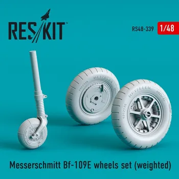 Plastikový model Reskit 1/48 Messerschmitt Bf-109E wheels set (weighted)