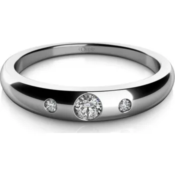 Šperk Couple, Decentní prsten Nika II z bílého zlata se zirkony, vel. 52, prům. 16.6 mm, 585-68-1-0487.1B00.0.52.001