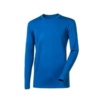 Progress ORIGINAL pánské LS MERINO modrý melír M; Modrá triko + DÁREK DLE VÝBĚRU!