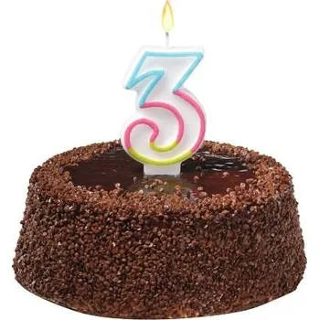 Svíčka Susycard Svíčka ve tvaru 3 (Herlitz) [A]