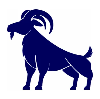 Samolepící dekorace SAMOLEPKA Kozel 005 (23 - tmavě modrá) NA AUTO, NÁLEPKA, FÓLIE, POLEP, TUNING, VLASTNÍ TEXT, TISK, AUTOSAMOLEPKY.cz, POLEPY, OBRÁZEK, LOGO, SAMOLEPKY