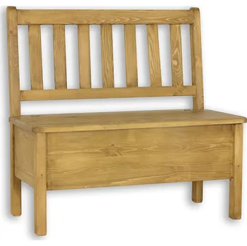 NR703 dřevěná rustikální jídelní lavice z přírodní borovice Drewmax (Povrch přírodní vosk!)