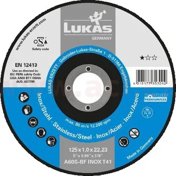 Řezný kotouč Řezný kotouč 125x1,6 mm (pro ocel), LUKAS (Německo), SH K0004