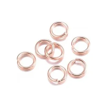 Materiál na výrobu šperku spojovací kroužky z nerezové oceli platinové 21 x 21 x 3 mm