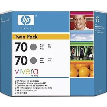 HP 70 (CB341A, šedá, dvojbalení) - inkoust pro HP Designjet Z3x00