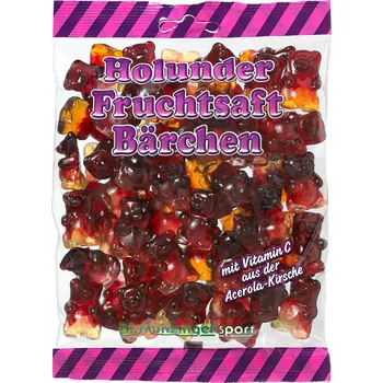 Bonbon Dr.Munzinger ovocní medvídci černý bez (s Vit. C) 250 g