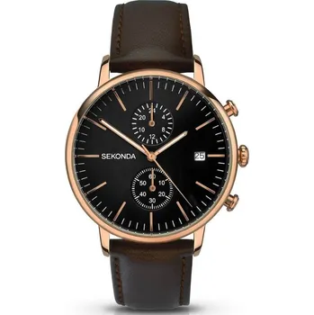 Hodinky Pánské hodinky Sekonda Chronograph hnědá