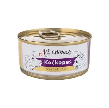 Krmivo pro psa All Animals kočkopes konz. Steak z kuřete 100g
