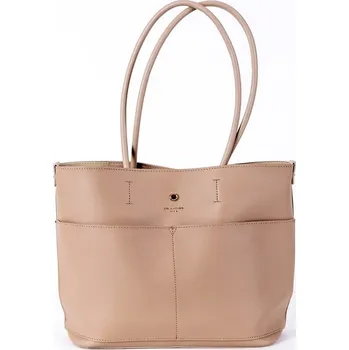 Kabelka Tříoddílová střední hnědá kabelka na rameno David Jones 6705-2A