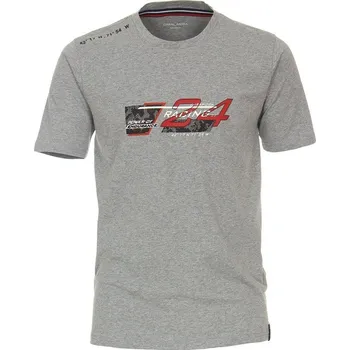 Pánské tričko Pánské tričko Casa Moda RACING COLLECTION 3XL - 6XL krátký rukáv silver Casa Moda - 4XL