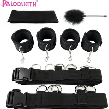 Paloqueth BDSM Sex Bondage Set for Bed Q01-0007 Black