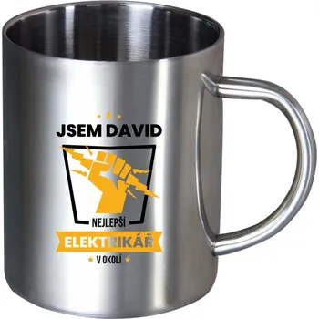 Nerezový hrnek Nejlepší v okolí - elektrikář