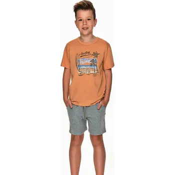 Chlapecké pyžamo Taro, chlapecké pyžamo 2749-Wadim, skořicová, vel. 122