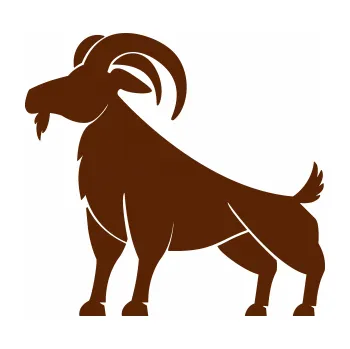 Samolepící dekorace SAMOLEPKA Kozel 005 (15 - hnědá) NA AUTO, NÁLEPKA, FÓLIE, POLEP, TUNING, VLASTNÍ TEXT, TISK, AUTOSAMOLEPKY.cz, POLEPY, OBRÁZEK, LOGO, SAMOLEPKY