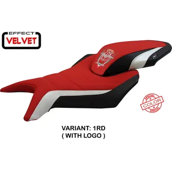 Moto sedlo TPZ Italia Potah sedla MV Agusta Brutale 800 (16-24) Fortuna special color velvet model potah sedla: s logem 1RD (red)