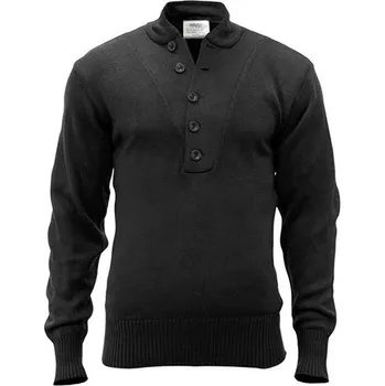 ROTHCO Svetr 5 knoflíků AKRYL ČERNÝ velikost: M + Doprava zdarma na další nákup