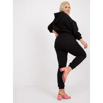 Dámský komplet s kapucí plus size TYRA černý