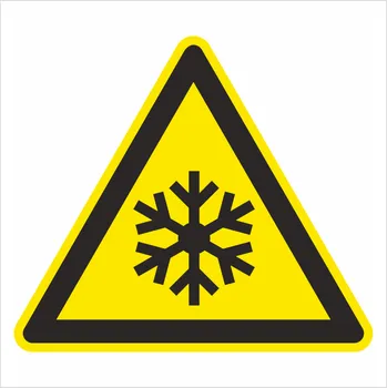 Varování před nízkou teplotou/mrazem ISO 7010 samolepící vinylová fólie 100 x 100 mm